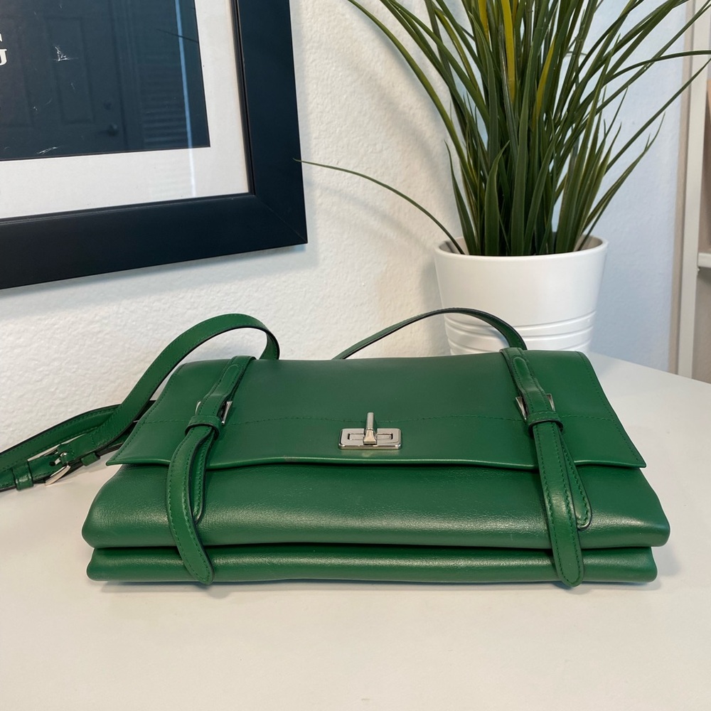 RARE PRADA Runway/AD 2014 Vitello Lux Calf Shoulder/Crossbody Bag COA - Picture 10 of 17
